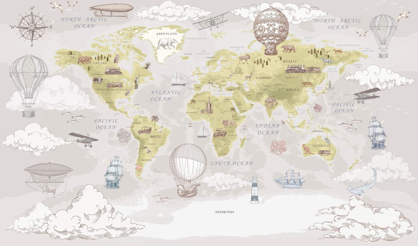 Mapa mundi aire
