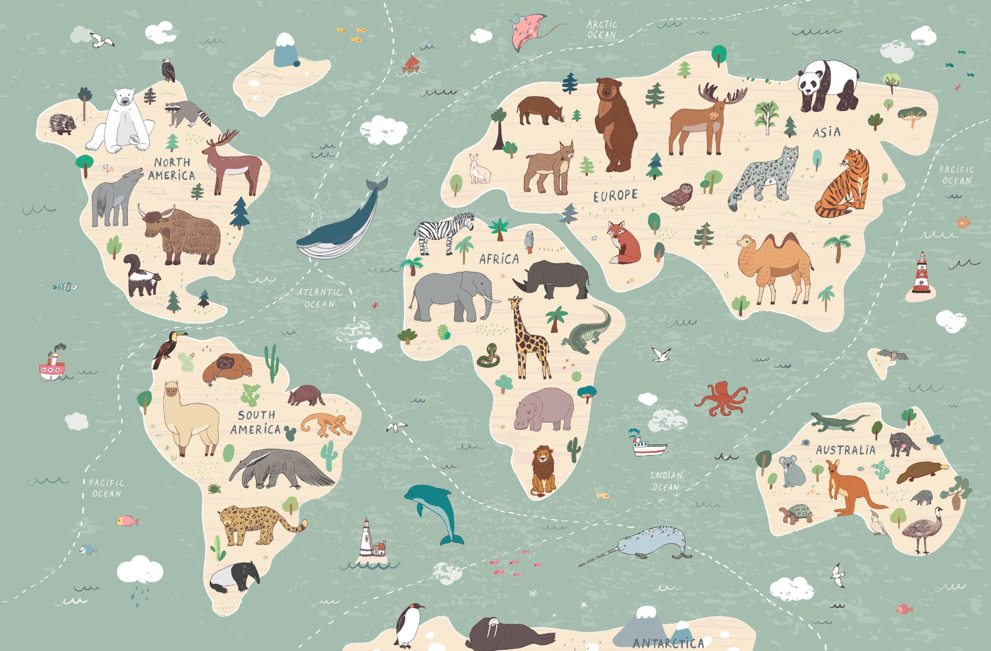 Mapa mundi animal