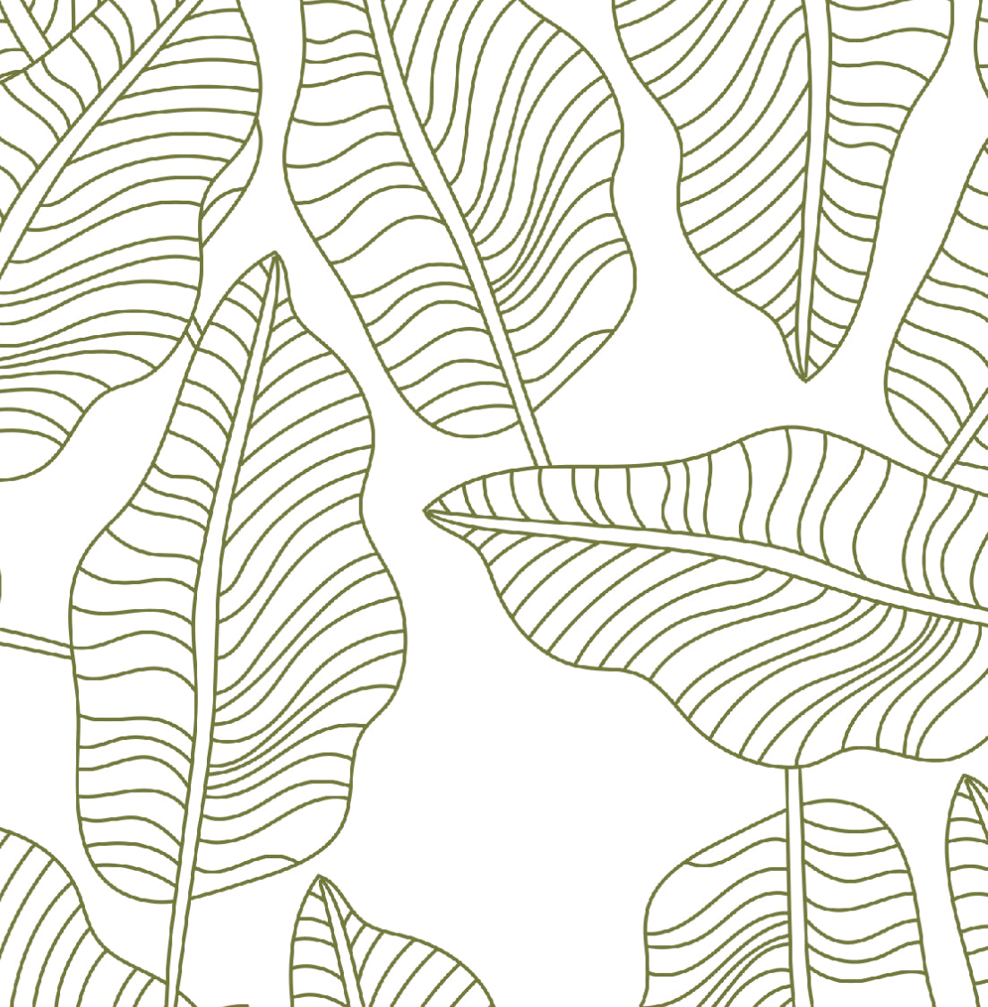 Hoja lineal verde
