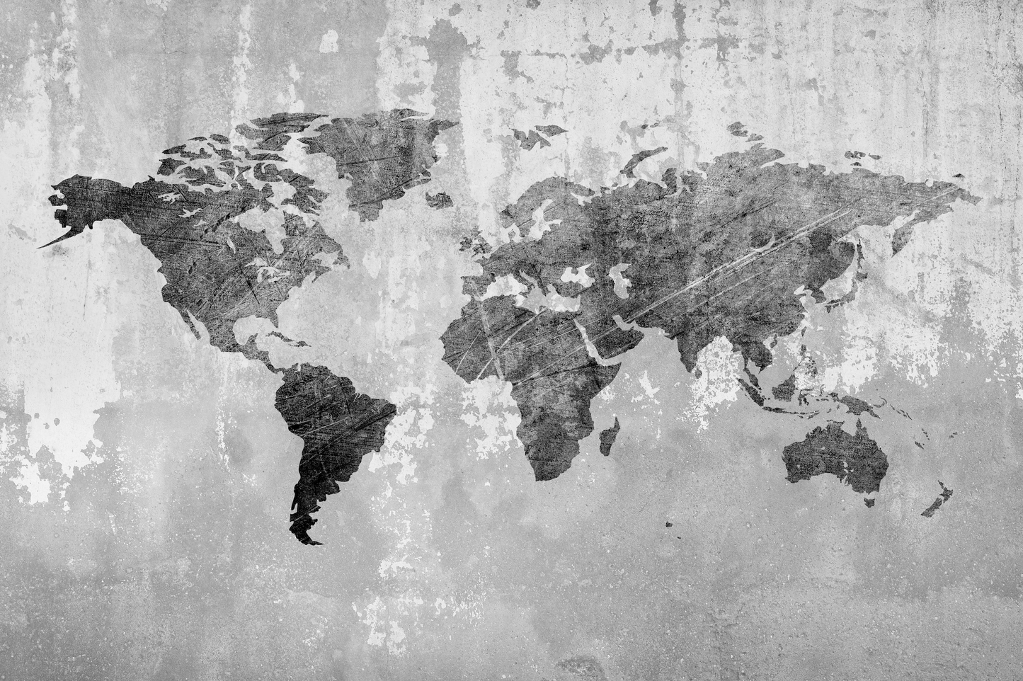 Mapa mundi en hormigón