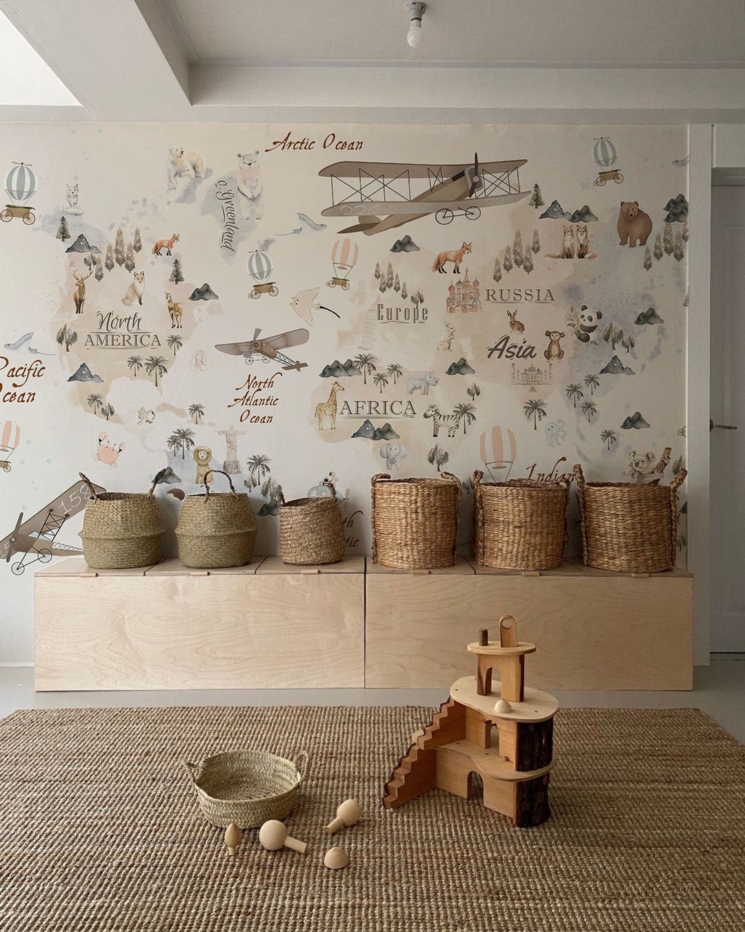 Mapa mundi beige