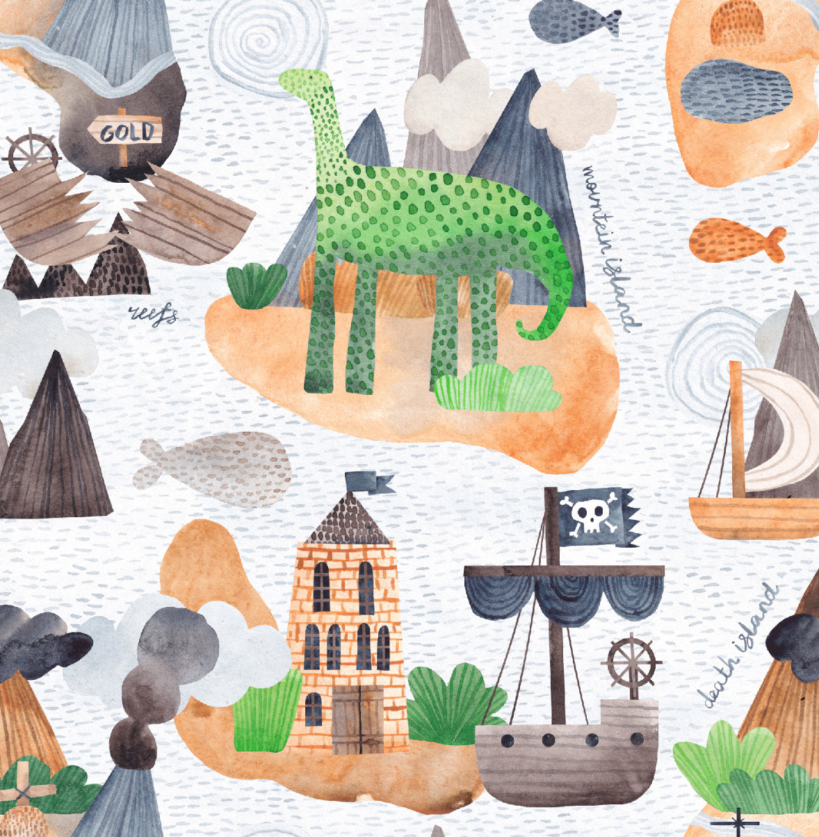 Piratas y dinosaurios