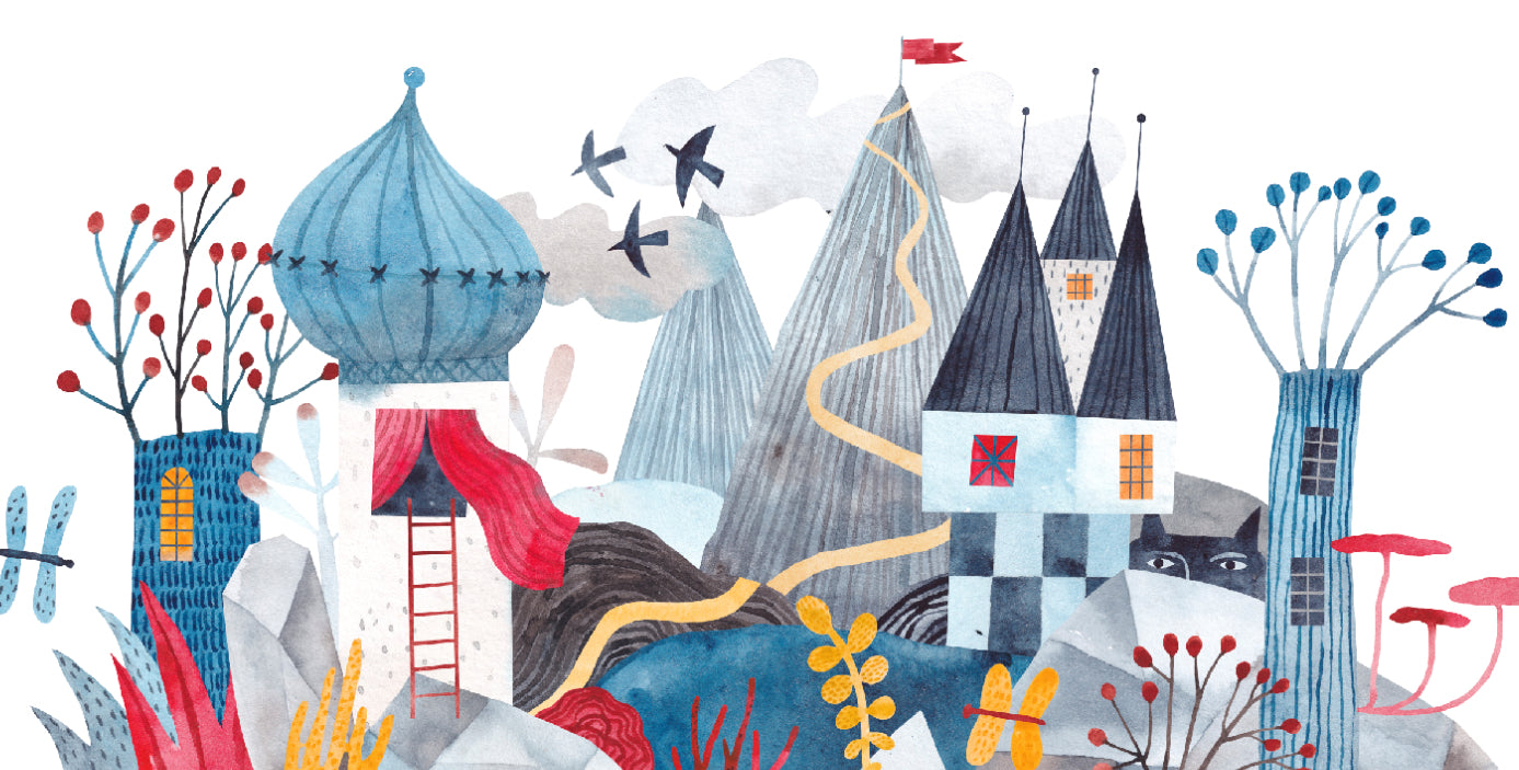 Mundo montañoso azul