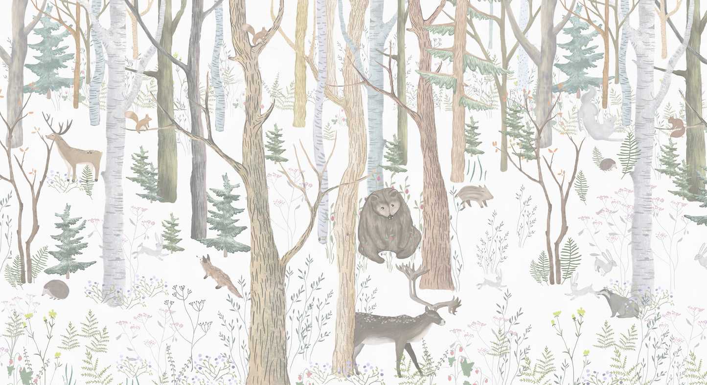 Bosque y animales claro