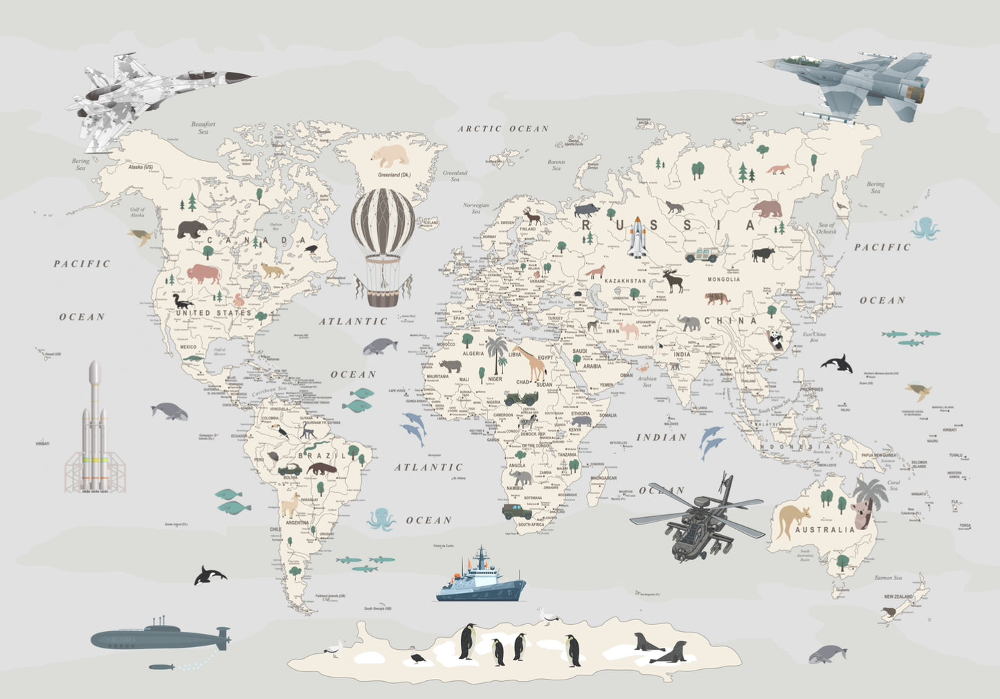 Mapa mundi naves militares