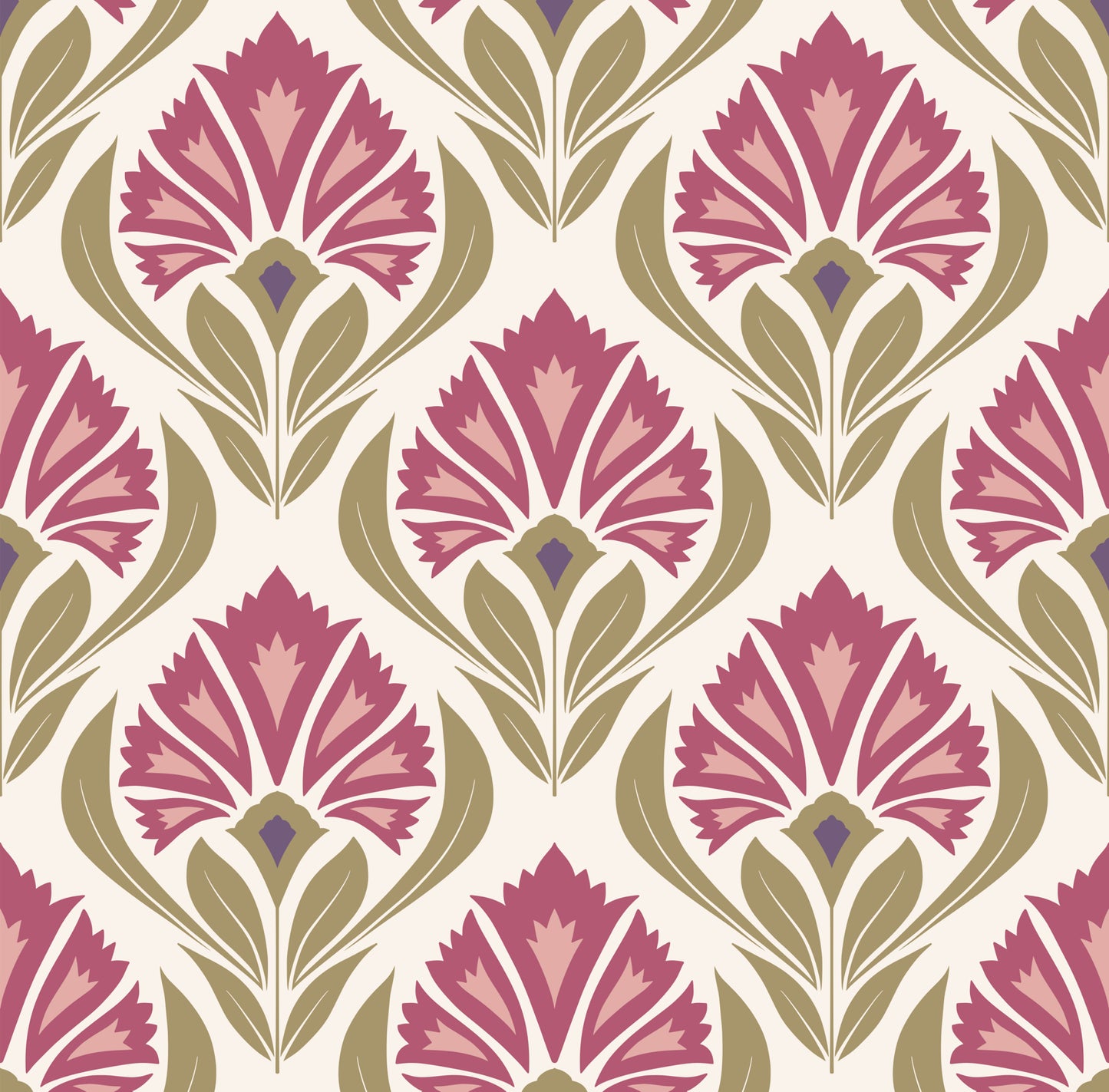 Patrón la flora rosa