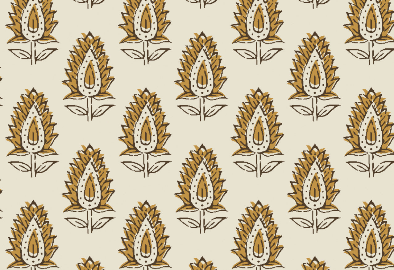 Patrón mostaza flor