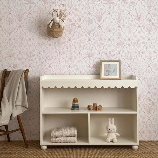 Patrón floral enmarcado rosa