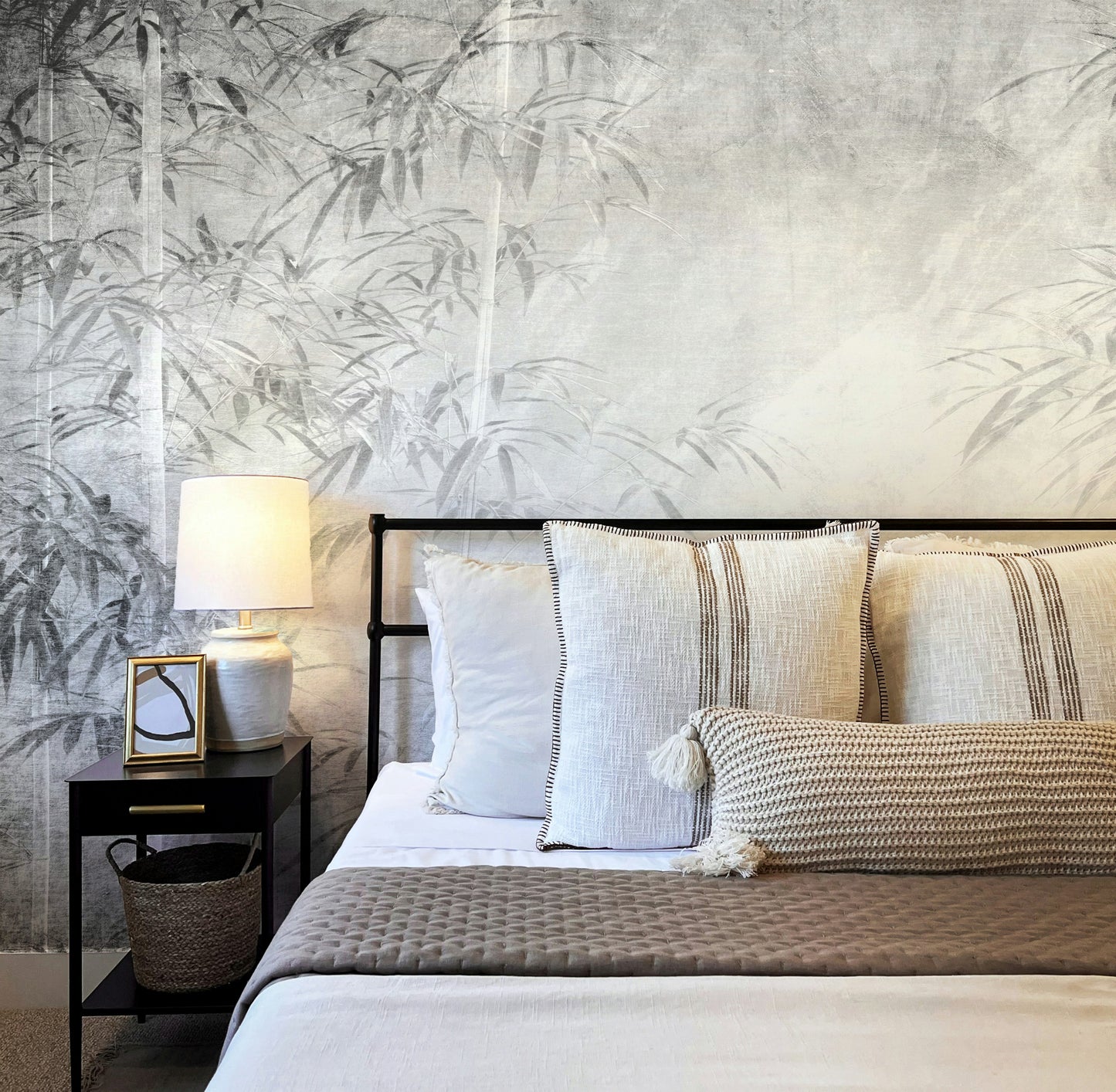 textura y bambu gris