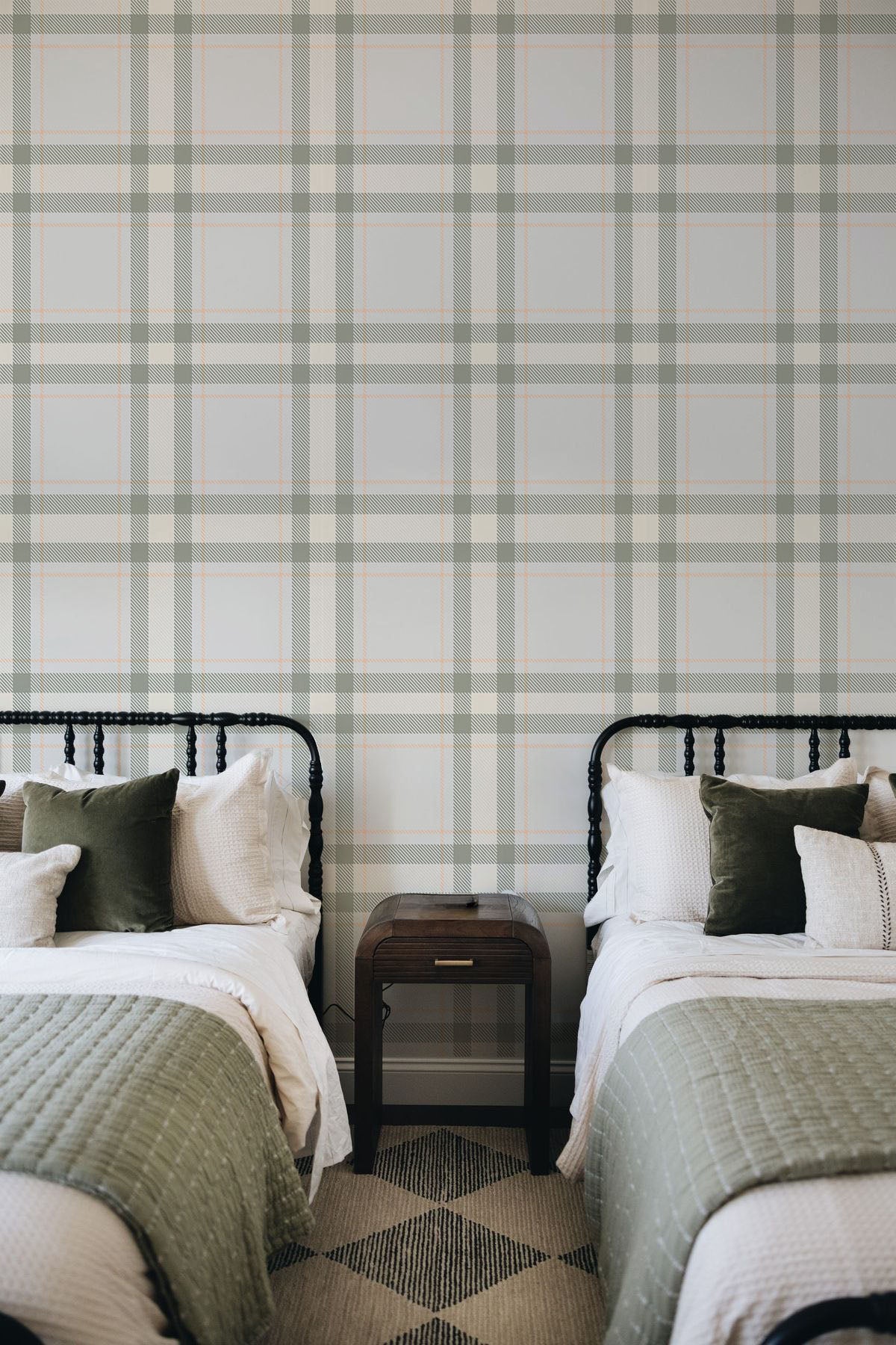 Escocés verde y naranja