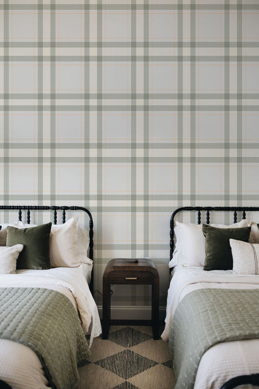 Escocés verde y naranja