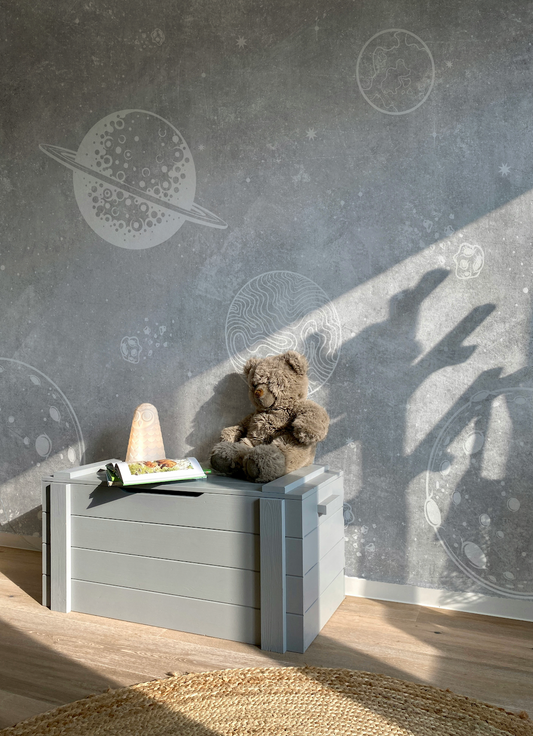 Universo en textura gris