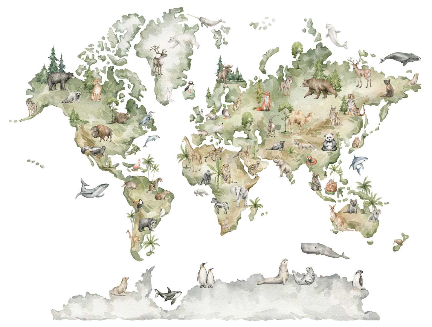 Mapa Mundi animales