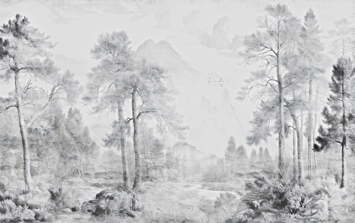 Paisaje gris pintado