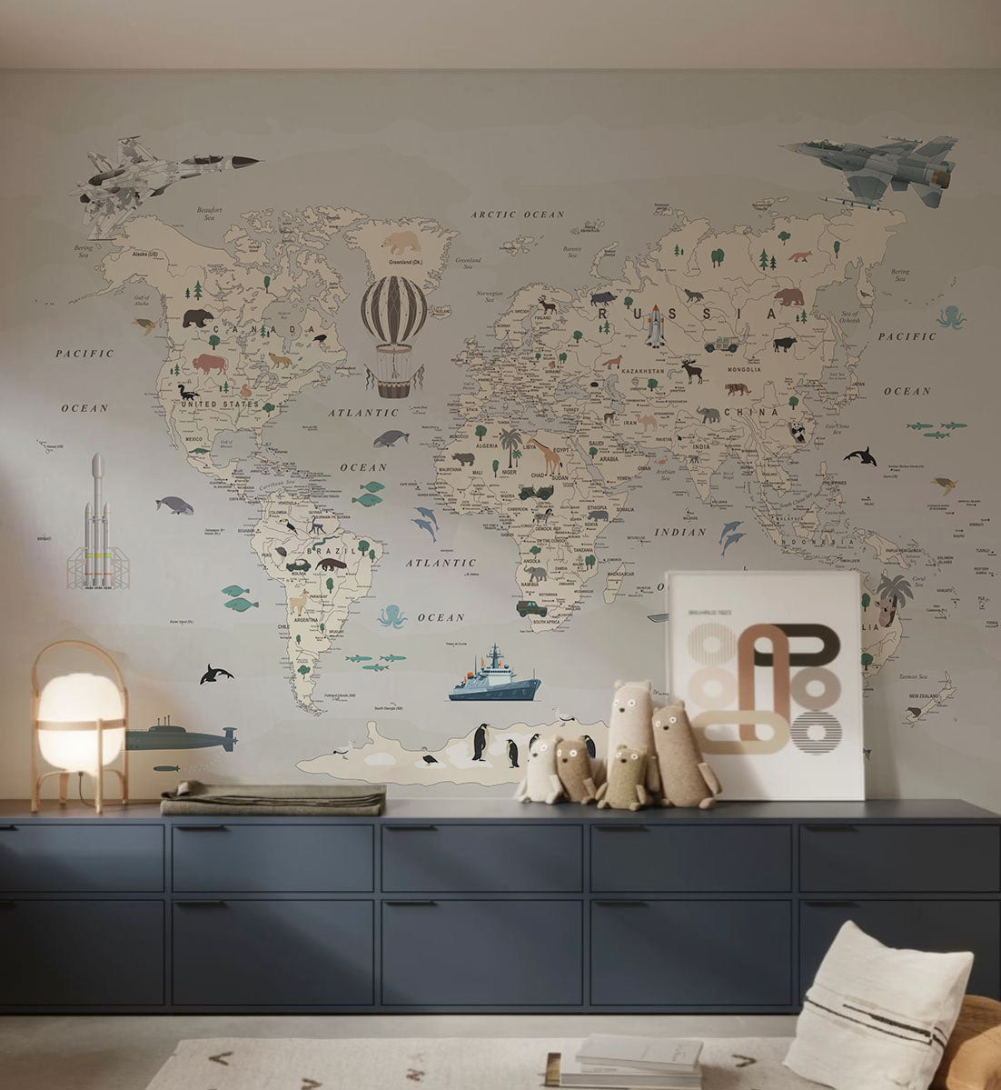 Mapa mundi naves militares