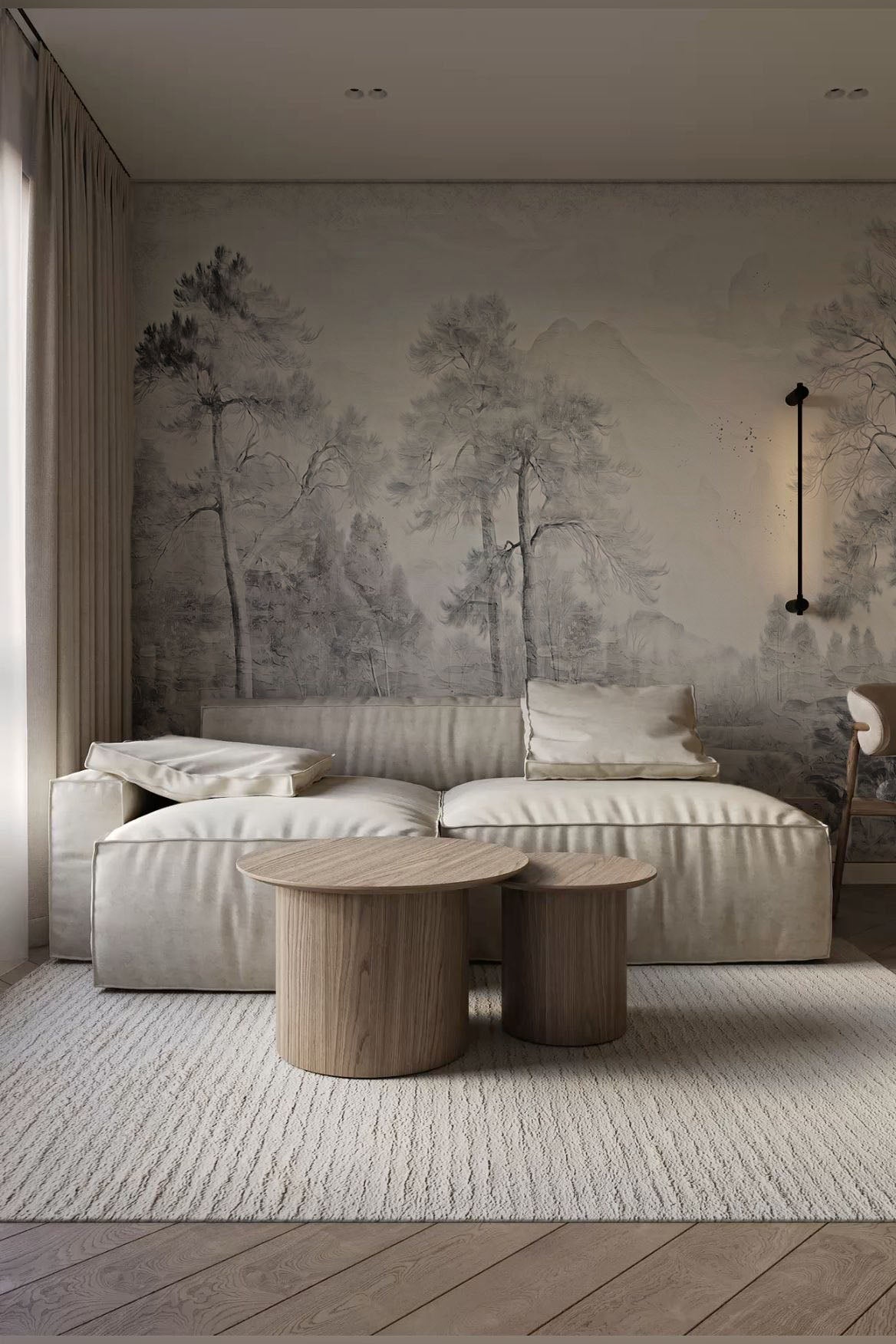 Paisaje gris pintado