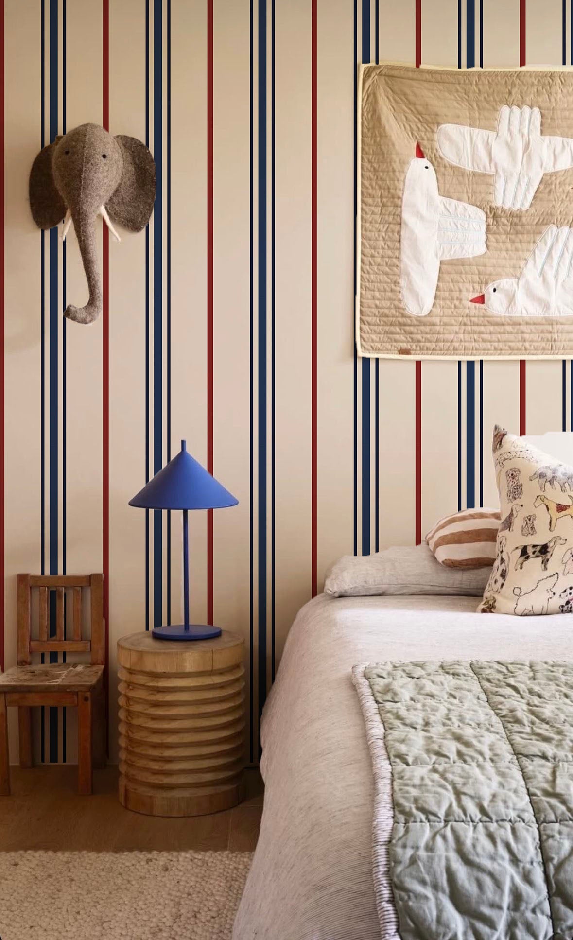Simple rojo y duo azul