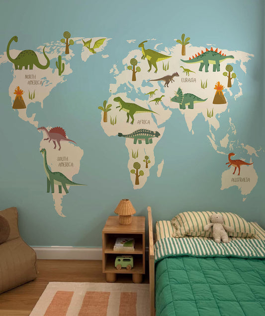 Mapa mundi dinosaurios